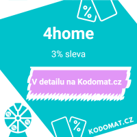 4HOME slevový kód: 3% sleva - Náhled slevového kódu