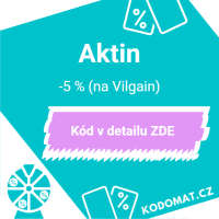 Slevový kód aktin.cz: sleva až 5 % (na Vilgain) při nákupu nad 1000 Kč - Náhled slevového kódu